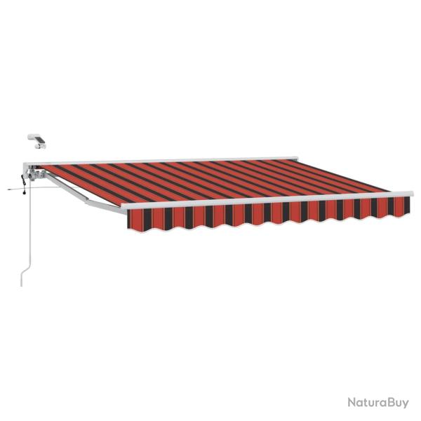 Auvent r�tractable �lectrique Orange, Noir et Blanc 2,5 x 2 m