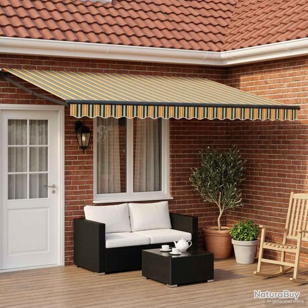 Auvent r�tractable �lectrique Vert, Jaune, Anthracite 5 x 3 m