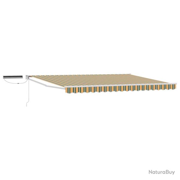 Auvent r�tractable �lectrique Vert, Jaune, Blanc 5 x 3 m