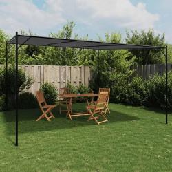 Belv&eacute;d&egrave;re anthracite 4x4 m 180 g/m&sup2; tissu et acier