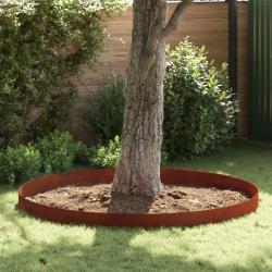 Bordure de Pelouse 4 pcs 450 x 0,05 x 25 cm Acier patin&eacute;