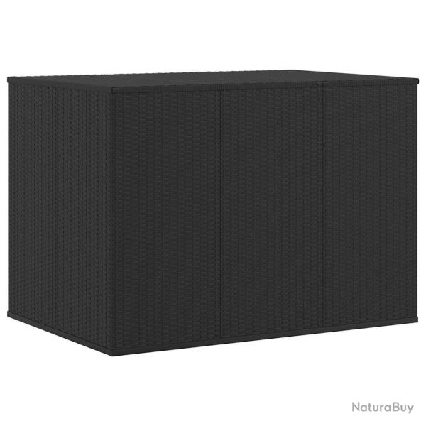 Bo�te � coussins de R�sine tress�e 145x100x103 cm Noir