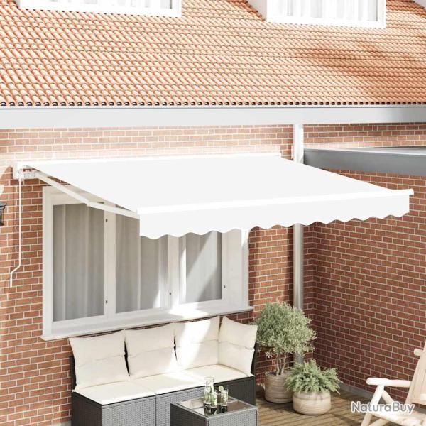 Cadre d'auvent Blanc 350 x 200 cm Polyester avec rev�tement PU