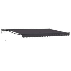 Cadre de store manuel avec LEDs Anthracite 4 x 2 m