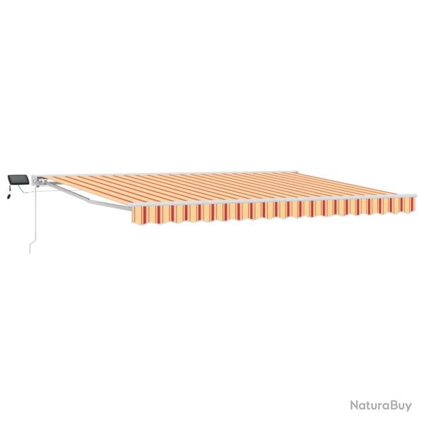 Cadre de store manuel avec LEDs Jaune, Orange et Blanc 5 x 3 m