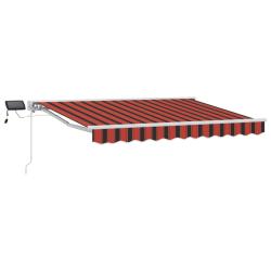 Cadre de store manuel avec LEDs Orange, Noir et Blanc 2,5 x 2 m