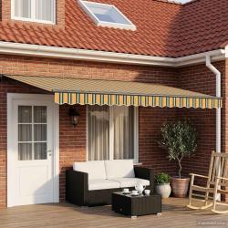 Cadre de store manuel avec LEDs Vert, Jaune, Anthracite 5 x 3 m