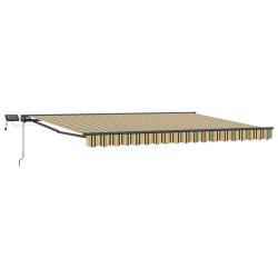 Cadre de store manuel avec LEDs Vert, Jaune, Anthracite 5 x 3 m