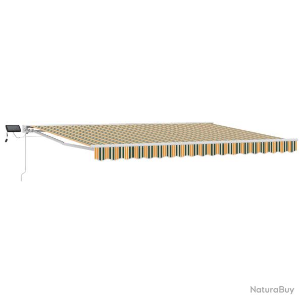 Cadre de store manuel avec LEDs Vert, Jaune, Blanc 5 x 3 m