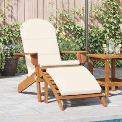 Chaise de Adirondack et repose-pieds bois massif acacia