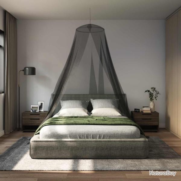 Ciel de lit anti-moustiques 3 pcs 156 mesh Noir ?56 x 220 cm