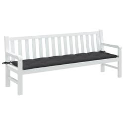 Coussin de banc de anthracite m&eacute;lang&eacute; 200x50x7 cm tissu