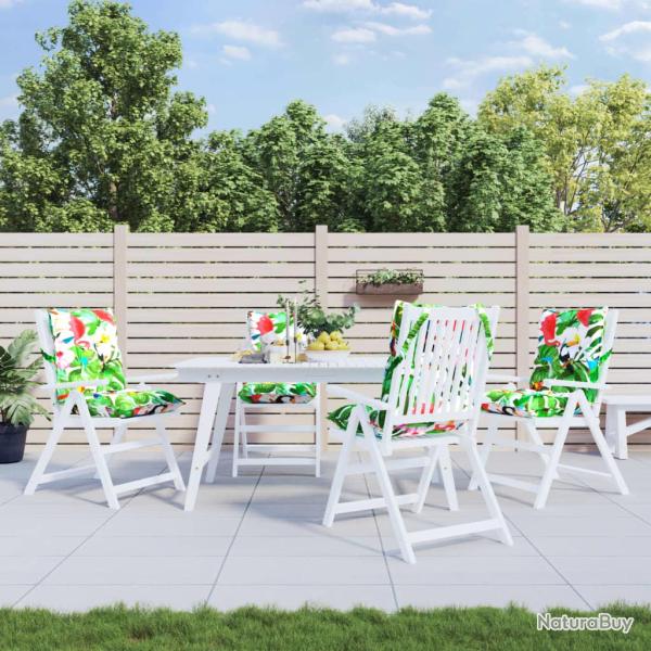Coussins de chaise � dossier bas lot de 4 multicolore