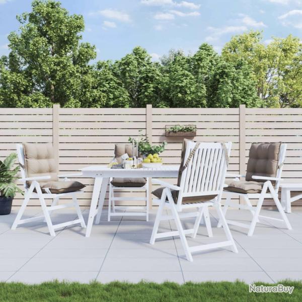 Coussins de chaise � dossier bas lot de 4 taupe tissu oxford