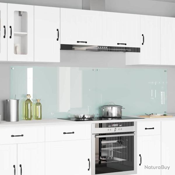 Cr�dence de cuisine 2 pcs Blanc 110 x 60 cm verre tremp�