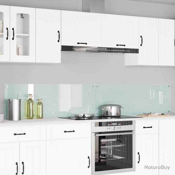 Cr�dence de cuisine 2 pcs Blanc 120 x 40 cm verre tremp�