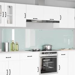 Cr&eacute;dence de cuisine 2 pcs Blanc 120 x 60 cm verre tremp&eacute;