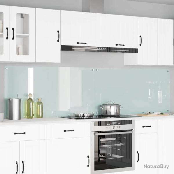 Cr�dence de cuisine 2 pcs Blanc 120 x 60 cm verre tremp�