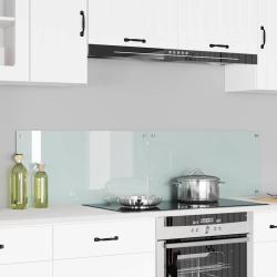 Cr&eacute;dence de cuisine 2 pcs Blanc 80 x 40 cm verre tremp&eacute;