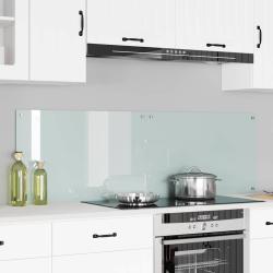 Cr&eacute;dence de cuisine 2 pcs Blanc 80 x 50 cm verre tremp&eacute;