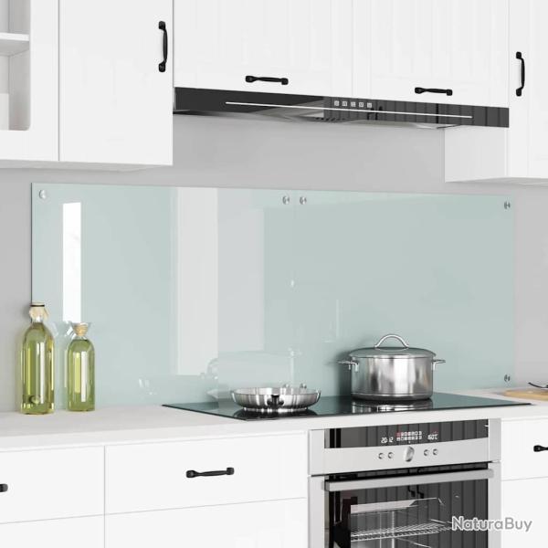 Cr�dence de cuisine 2 pcs Blanc 80 x 60 cm verre tremp�