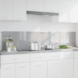 Cr&eacute;dence de cuisine 2 pcs Gris clair 100 x 40 cm verre tremp&eacute;