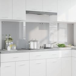 Cr&eacute;dence de cuisine 2 pcs Gris clair 100 x 60 cm verre tremp&eacute;