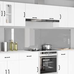 Cr&eacute;dence de cuisine 2 pcs Gris clair 110 x 60 cm verre tremp&eacute;