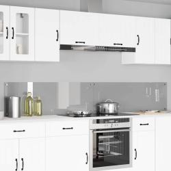 Cr&eacute;dence de cuisine 2 pcs Gris clair 120 x 40 cm verre tremp&eacute;