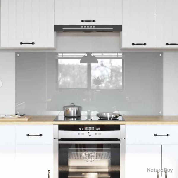 Cr�dence de cuisine 2 pcs Gris clair 70 x 60 cm verre tremp�