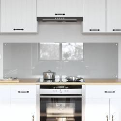 Cr&eacute;dence de cuisine 2 pcs Gris clair 80 x 50 cm verre tremp&eacute;