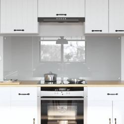 Cr&eacute;dence de cuisine 2 pcs Gris clair 80 x 60 cm verre tremp&eacute;