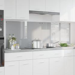 Cr&eacute;dence de cuisine 2 pcs Gris clair 90 x 60 cm verre tremp&eacute;