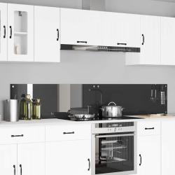 Cr&eacute;dence de cuisine 2 pcs Gris fonc&eacute; 110 x 40 cm verre tremp&eacute;