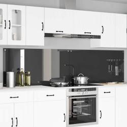 Cr&eacute;dence de cuisine 2 pcs Gris fonc&eacute; 120 x 60 cm verre tremp&eacute;