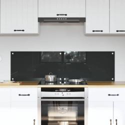 Cr&eacute;dence de cuisine 2 pcs Gris fonc&eacute; 70 x 40 cm verre tremp&eacute;