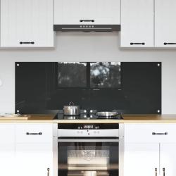 Cr&eacute;dence de cuisine 2 pcs Gris fonc&eacute; 70 x 50 cm verre tremp&eacute;