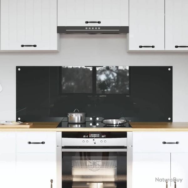 Cr�dence de cuisine 2 pcs Gris fonc� 70 x 50 cm verre tremp�
