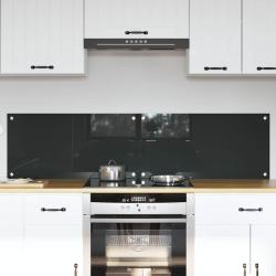 Cr&eacute;dence de cuisine 2 pcs Gris fonc&eacute; 80 x 40 cm verre tremp&eacute;