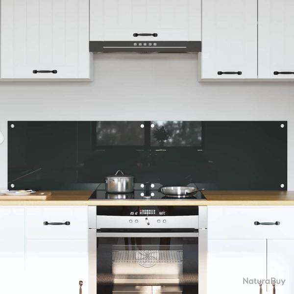 Cr�dence de cuisine 2 pcs Gris fonc� 80 x 40 cm verre tremp�