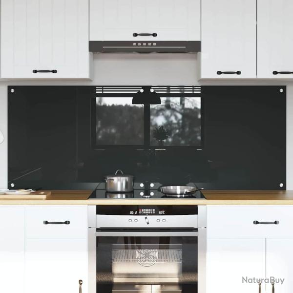 Cr�dence de cuisine 2 pcs Gris fonc� 80 x 60 cm verre tremp�