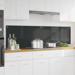 Cr&eacute;dence de cuisine 2 pcs Gris fonc&eacute; 90 x 50 cm verre tremp&eacute;