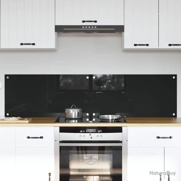 Cr�dence de cuisine 2 pcs Noir 80 x 40 cm verre tremp�