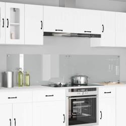 Cr&eacute;dence de cuisine 2 pcs Transparent 110 x 50 cm verre tremp&eacute;