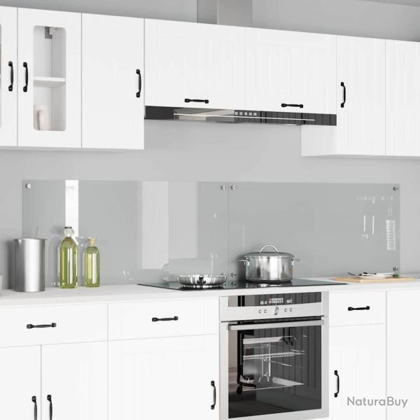 Cr�dence de cuisine 2 pcs Transparent 110 x 50 cm verre tremp�