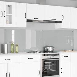 Cr&eacute;dence de cuisine 2 pcs Transparent 110 x 60 cm verre tremp&eacute;