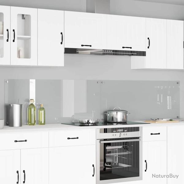 Cr�dence de cuisine 2 pcs Transparent 120 x 50 cm verre tremp�