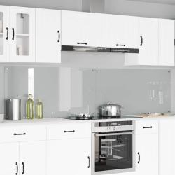 Cr&eacute;dence de cuisine 2 pcs Transparent 120 x 60 cm verre tremp&eacute;