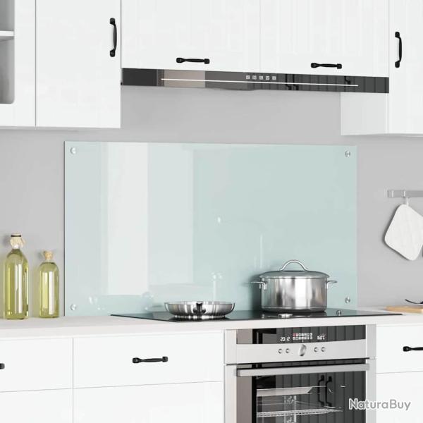 Cr�dence de cuisine Blanc 120 x 60 cm verre tremp�