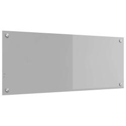 Cr&eacute;dence de cuisine Gris clair 100 x 40 cm verre tremp&eacute;